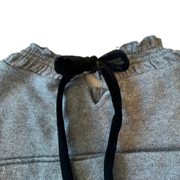 Talbots sweater. Grey/Silver with Velvet Bow Tie 
Size XL - Picture 13 of 14